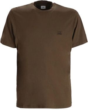 C.P. Company Logo-Patch T-Shirt - Brown