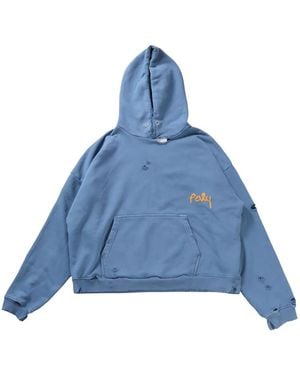 PALY Logo-Embroidered Hoodie - Blue