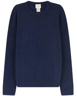 Alysi Ribbed-Trim Jumper - Blue