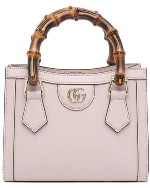 Gucci Small Diana Leather Handbag - Pink