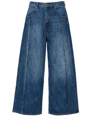No44 Nari Seam-Detail Jeans - Blue