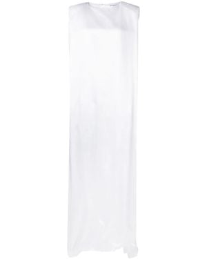 Vetements Logo-Print Floor-Length Dress - White