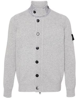 Stone Island コンパスバッジ カーディガン - グレー