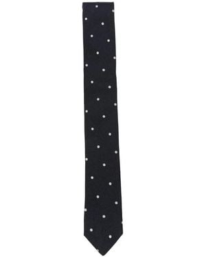 Eleventy Seidenkrawatte Mit Polka Dots - Schwarz