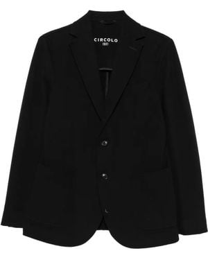 Circolo 1901 Single-Breasted Notch-Lapel Blazer - Black