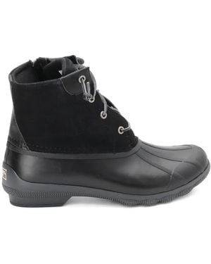 Sperry Top-Sider Lace-Up Rain Boots - Black