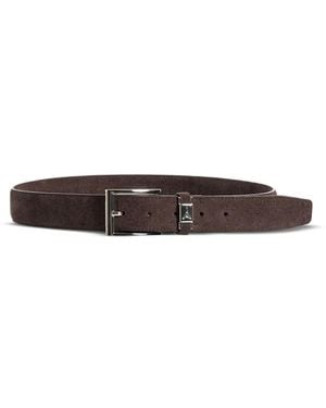 Manière De Voir Lionel Suede Belt - White
