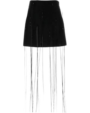Jil Sander High-Waisted A-Line Mini Skirt - Black