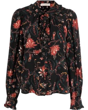 Ulla Johnson Philipa Floral-Print Blouse - Black