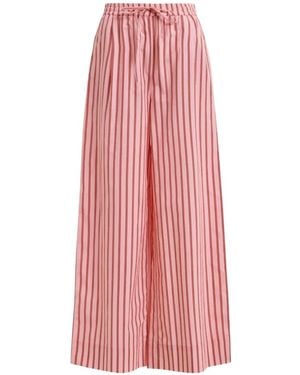Essentiel Antwerp Striped Drawstring-Waist Trousers - Pink