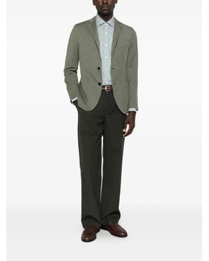 Boglioli Single-Breasted Notch-Lapel Jacket - Green