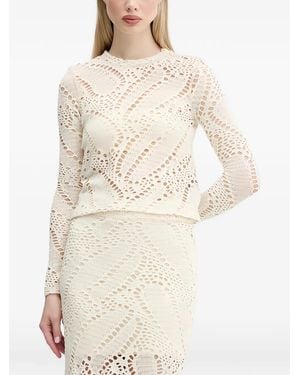Desigual Long-Sleeve Cut-Out Jumper - Natural