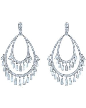 Kwiat 18Kt Legacy Flamenco Diamond Earrings - Metallic
