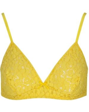 Laura Urbinati Soutien-Gorge En Dentelle Fleurie - Yellow