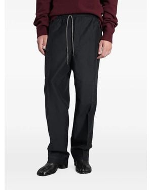 Maison Margiela Cotton Drawstring Pants - Black