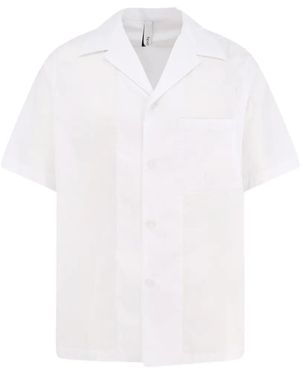 Hevò Short-Sleeve Bowling-Collar Shirt - White