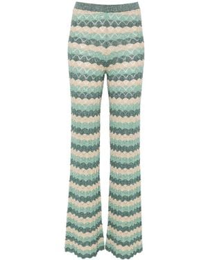 Dixie Chevron-Knit Pants - Green