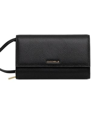 Coccinelle Metallic Soft Wallet - Black