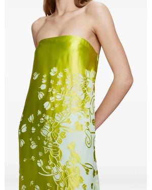 Christopher Esber Burnout Strapless Maxi Dress - Yellow