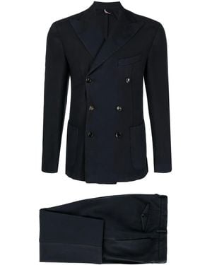 Dell'Oglio Double-Breasted Wool Suit - Blue