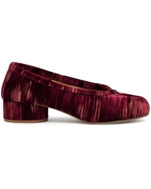 Maison Margiela 30Mm Tabi Ballet Flats - Red