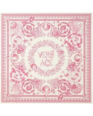 Versace Underwater Barocco Zijden Sjaal - Roze