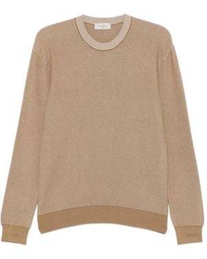 Piacenza 1733 Patterned Crewneck Jumper - Natural