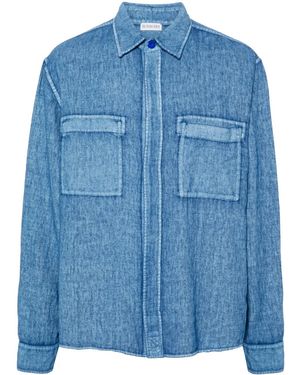 Burberry Camicia A Maniche Lunghe - Blu