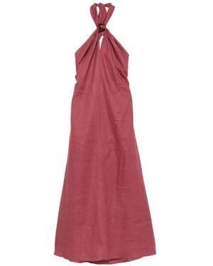 Faithfull the Brand Lourdes Halterneck Maxi Dress - Pink