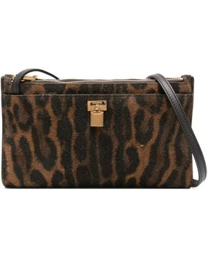 Tom Ford Leopard-Print Crossbody Bag - Brown