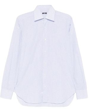 Barba Napoli Chemise À Carreaux - White