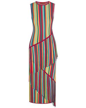 Simon Miller Gestricktes Maxikleid Mit Fransen - Weiß