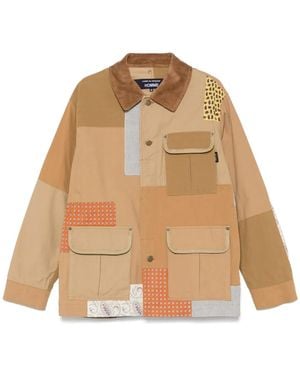 Comme des Garçons Patchwork-Design Jacket - Natural