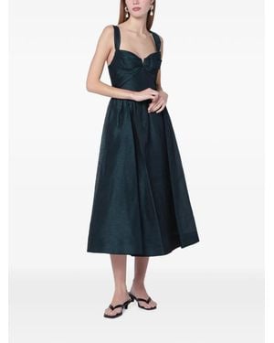 Zimmermann Rebellion Draped Midi Dress - Blue