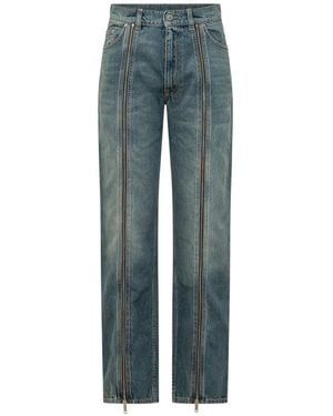 Stella McCartney Zip-Detail Straight-Leg Jeans - Blue