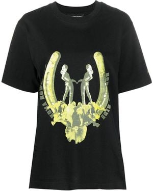 David Koma Graphic-Print T-Shirt - Black