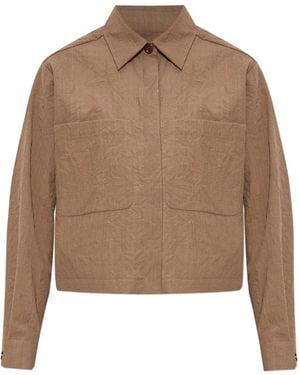 Max Mara Textured Pocket Shirt - Brown