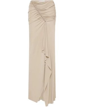 Christopher Esber Shibari Ruched Maxi Skirt - Natural