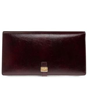 Ganni Logo-Plaque Wallet - Purple