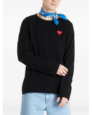 COMME DES GARÇONS PLAY Heart-Patch Jumper - Black