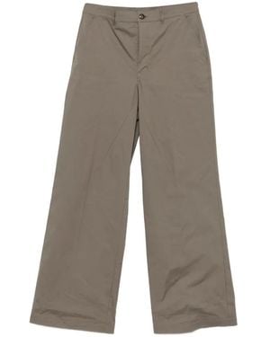 Rick Owens Pantalones Anchos Con Cordones - Gris