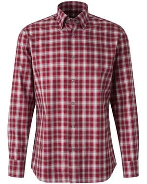 Brioni Checked Shirt - Red