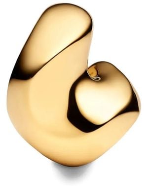 Maria Black Saddle Earring Medium - Metallic