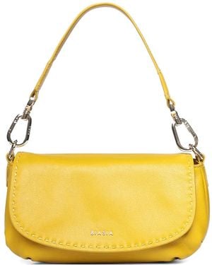 BIASIA Bolso De Hombro Con Placa Del Logo - Amarillo
