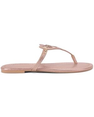 Kurt Geiger Crystal Heart T-Bar Sandals - Pink