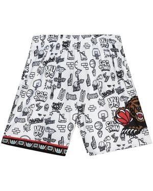Mitchell & Ness "Nba Vancouver Grizzlies 1998" Doodle Swingman Shorts - Wit