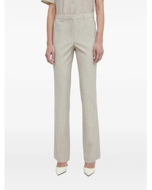 Theory Belted-loop Trousers - Natural