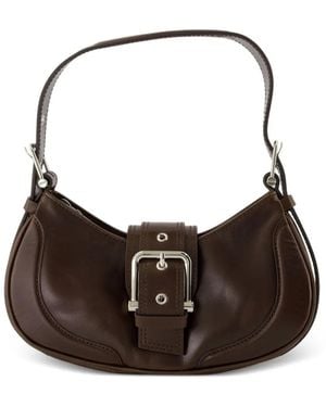 OSOI Brocle Buckled Leather Shoulder Bag - Brown