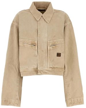 Balenciaga Denim Jacket With A 'Vintage' Effect - Natural