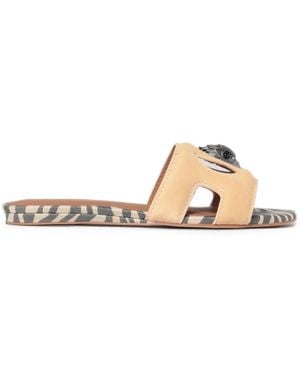 Kurt Geiger Eagle-Head Flat Sandals - Metallic